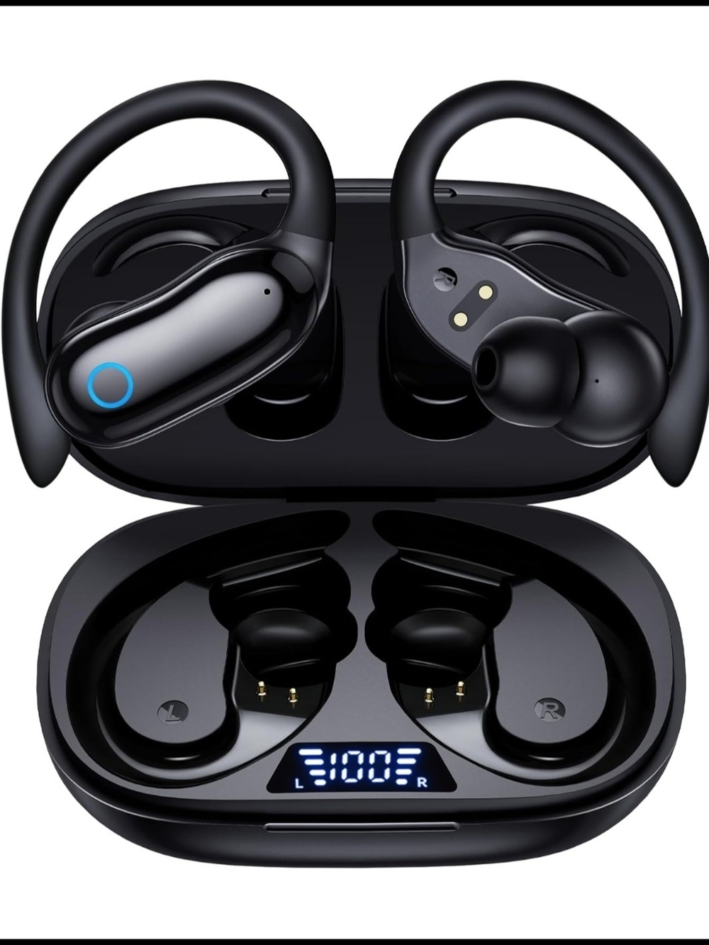 Brand NEW, NEVER OPENED Wireless Earbuds with Charging Case - Black